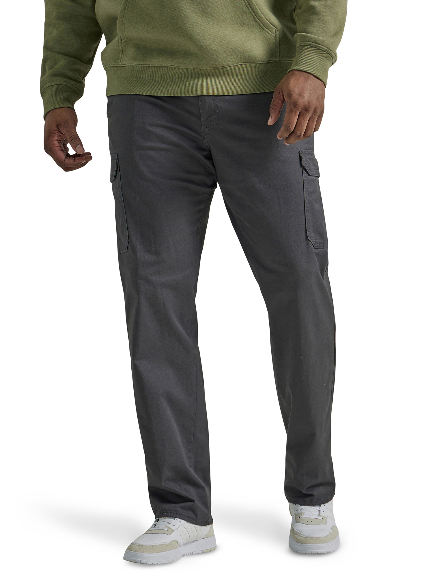 ® Pantalones de Carga de Gabardina con Ajuste Recto y Movimiento Extremo para Hombre Grandes, con Cintura Flexible