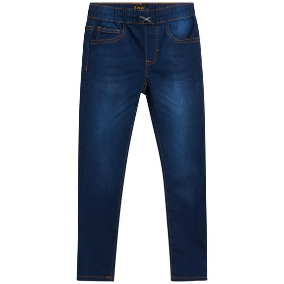Lee Boys' Jeans - Pull On Tapered Fit Comfort Stretch Knit Denim Jeans (2T-20)