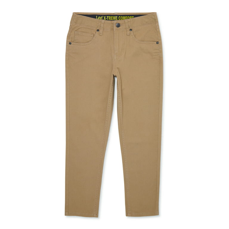 Lee Boys Premium Slim Stretch Twill Pants, Sizes 8-16 and Husky