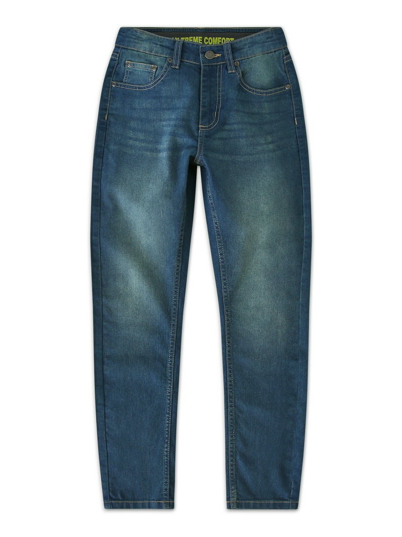 Lee Boys' Premium Straight Fit Denim Jeans Ultra Stretch Casual