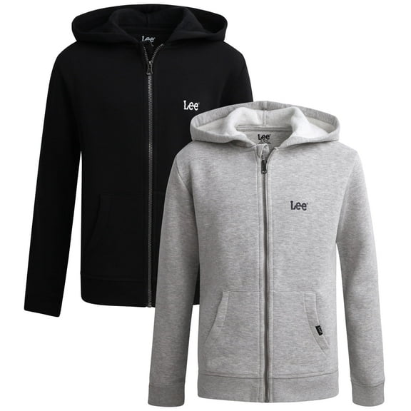 Lee Boys Hoodies - 2 Pack/3 Pack Super Soft Fleece Zip Up Hoodie Sweatshirts for Boys (Size: S-XL)