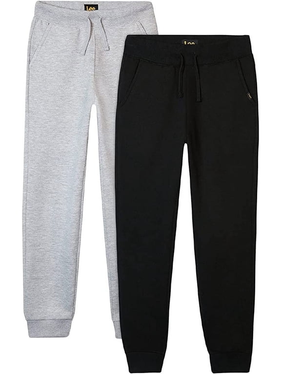 Boys' Sweatpants - 2 Pack Basic Cozy Active Fleece Jogger Pants with Pockets (4-20)