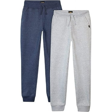 Lee Boys' Sweatpants - 2 Pack Basic Cozy Active Fleece Jogger Pants with Pockets (4-20)