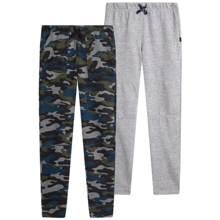 Lee Boys' Sweatpants - 2 Pack Basic Cozy Active Fleece Jogger Pants with Pockets (4-20)