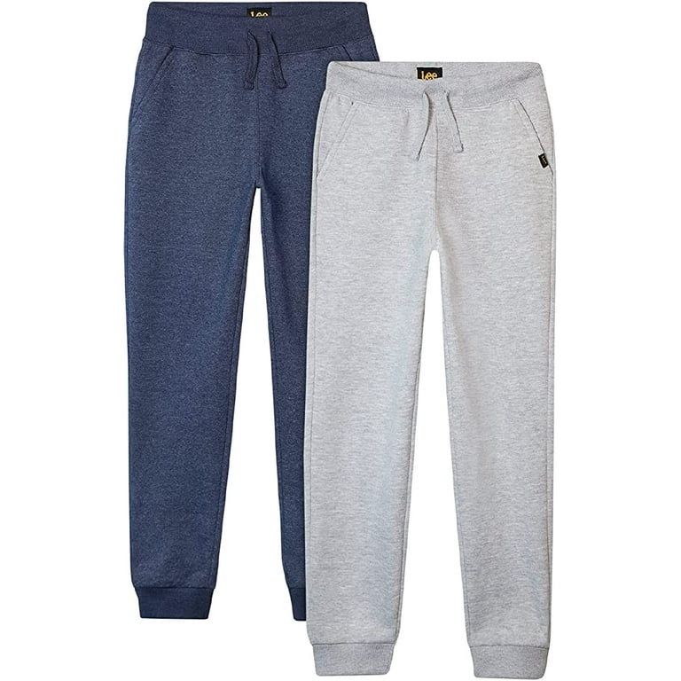 Lee Boys\' Sweatpants - 2 Pack Cozy Pockets with (4-20) Fleece Active Pants Basic Jogger