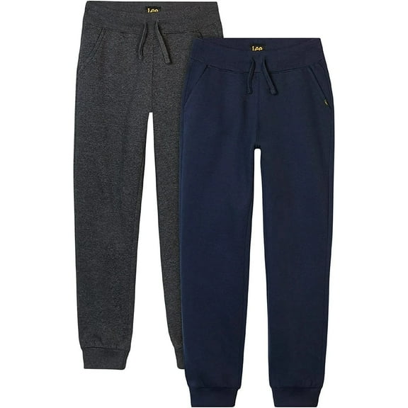 Lee Boys Sweatpants - 2 Pack Basic Cozy Active Fleece Jogger Pants with Pockets (4-20)