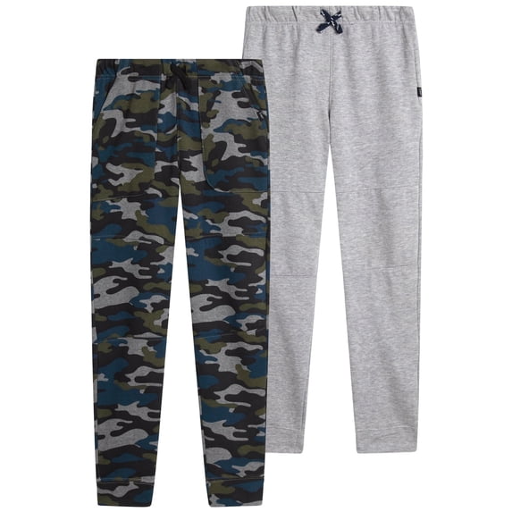 Lee Boys' Sweatpants - 2 Pack Basic Cozy Active Fleece Jogger Pants with Pockets (4-20)