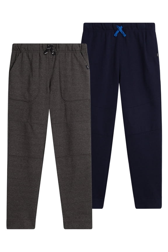 Boys Sweatpants - 2 Pack Basic Cozy Active Fleece Jogger Pants with Pockets (4-20)