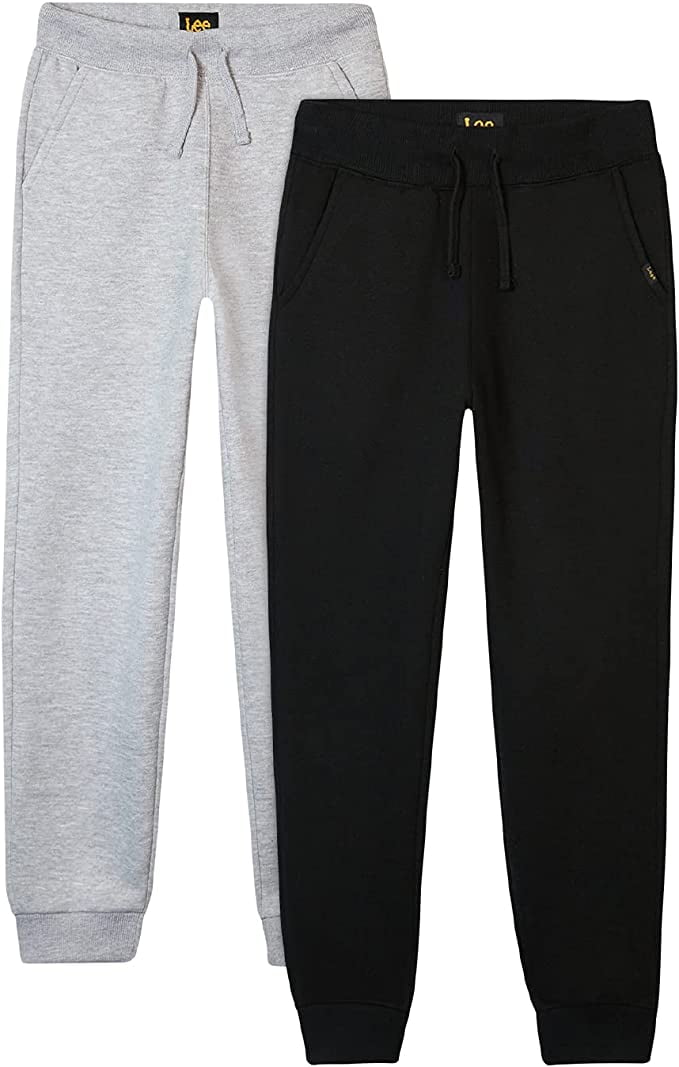 Lee Boys' Sweatpants - 2 Pack Basic Cozy Active Fleece Jogger