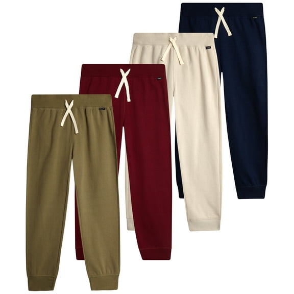 Lee Boys' Sweatpants - 4 Pack Basic Cozy Active Fleece Jogger Pants with Pockets (4-20)