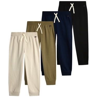 Lee Boys' Sweatpants - 4 Pack Basic Cozy Active Fleece Jogger Pants with Pockets (4-20)