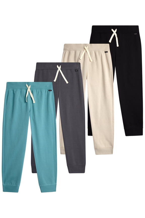 Boys' Sweatpants - 4 Pack Basic Cozy Active Fleece Jogger Pants with Pockets (4-20)