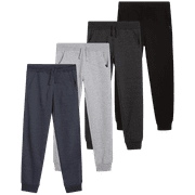 Lee Boys' Sweatpants - 4 Pack Basic Cozy Active Fleece Jogger Pants with Pockets (4-20)