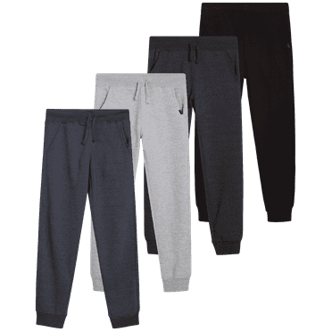 Lee Boys' Sweatpants - 4 Pack Basic Cozy Active Fleece Jogger Pants with Pockets (4-20)