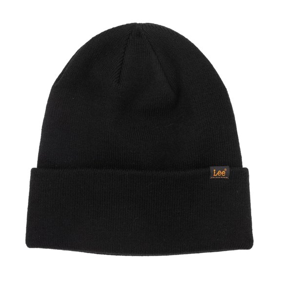 Lee Brand Unisex Cozy Wide Cuff Knit Fashion Beanie (Black)