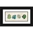 thumbnail image 1 of Lee C 14x8 Black Ornate Wood Framed with Double Matting Museum Art Print Titled - Tropical Leaves panel, 1 of 4