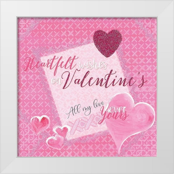 Lee C 26x26 White Modern Wood Framed Museum Art Print Titled - Heartfelt Wishes