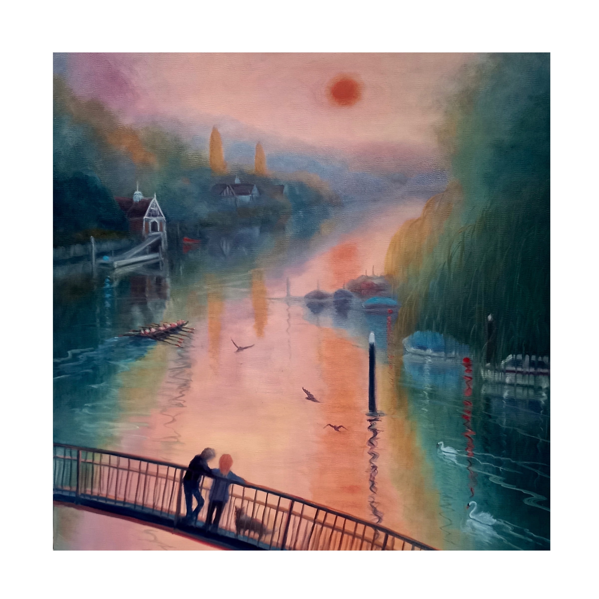 Lee Campbell 'Summer Morning Eel Pie Island' Canvas Art