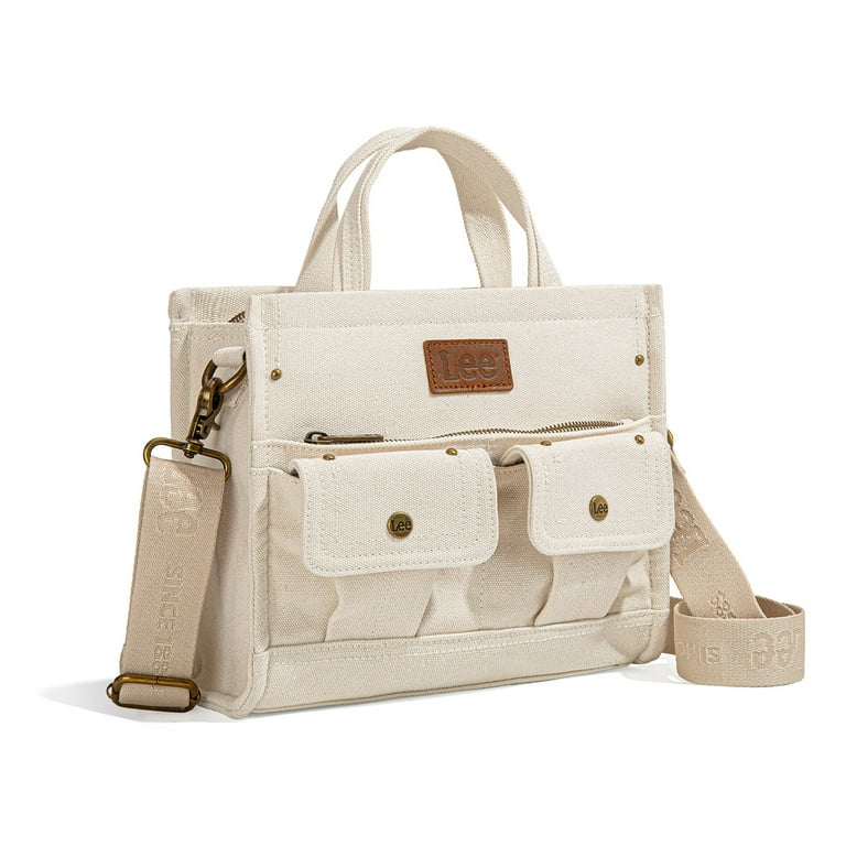Lee Canvas Tote Bag for Women, Large Crossbody Shoulder Bag with