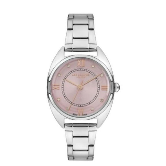 Lee Cooper LC07383.380 Ladies Silver Watch with Pink Dial
