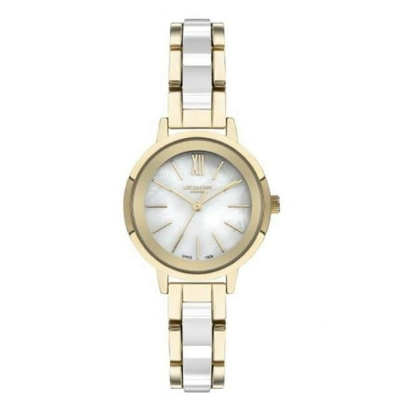 Lee Cooper LC07395.120 Ladies Yellow Gold Watch with White Dial