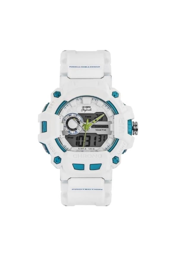 Lee Cooper ORG05401.323 Mens Originals Digital Watch with Dial, White
