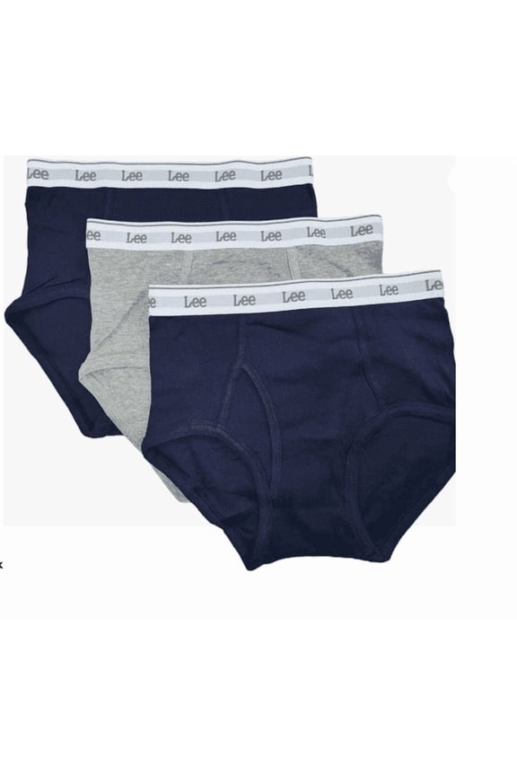 Cotton Briefs, 3-Pack, 100% Cotton, Classic Fit, Medium Classic Fit (Navy-Grey-Navy)