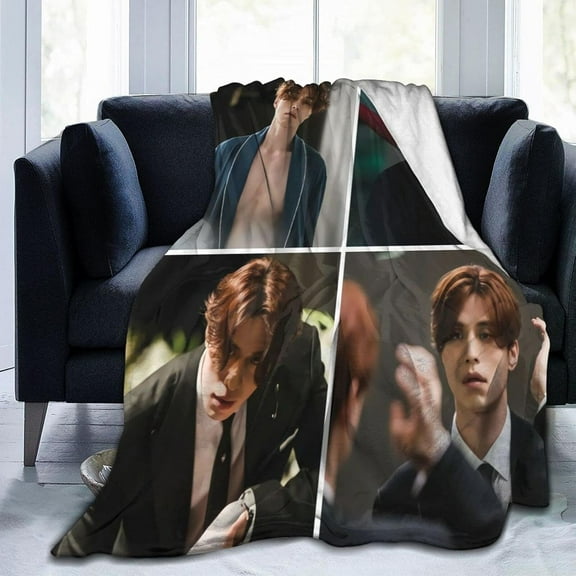 Lee Dong-Wook Throw Blanket Fleece Blanket Lightweight Soft Flannel Living Room Bedroom Sofa Quilt Blankets All Season Air Conditioning Blanket