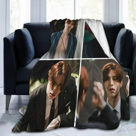 Lee Dong-Wook Throw Blanket Fleece Blanket Lightweight Soft Flannel Living Room Bedroom Sofa Quilt Blankets All Season Air Conditioning Blanket
