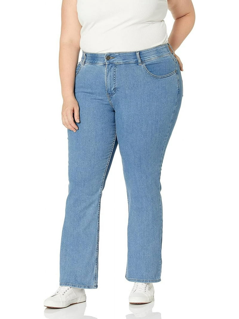 Lee Elastic Waistband Embroidered Back Pockets Cotton Jeans