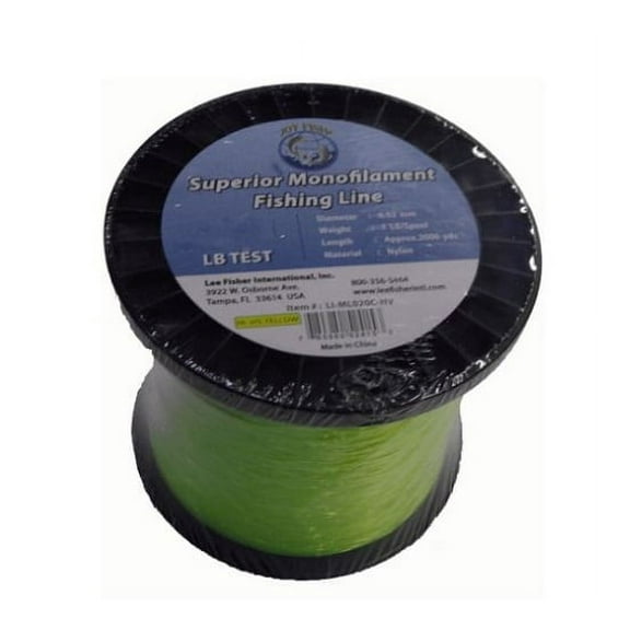 Lee Fisher LI-ML015Q-HV Monofilament Yellow 1/4# 15lb Fishing Line Spool