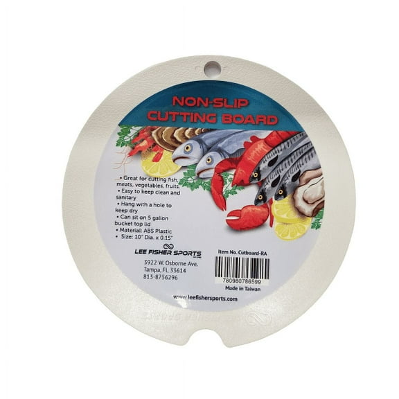 Lee Fisher Sports 10" Non-Slip Round Cutting Board