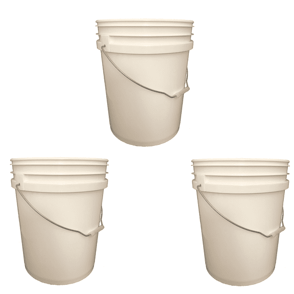 Lee Fisher Sports Bucket - Metal Handle without Lid, White