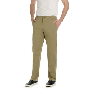 Men's Lee® Extreme Motion Straight Fit Flat Front Pants Color: Original Khaki Size: 42X32