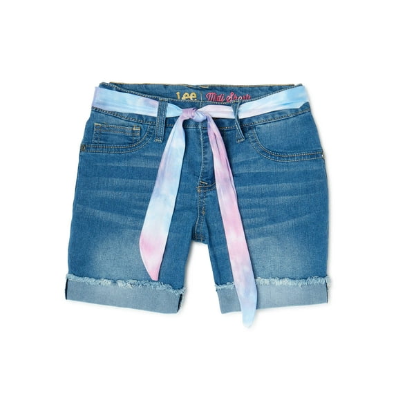 Lee Girls 4-16 Scarf Belted Mid Length Denim Shorts