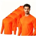 thumbnail image 1 of Lee Hanton UPF 50+ Breathable Athletic Sweatshirts Classic Long Sleeve Dry Fit T-Shirts Crew Neck Cooling Dailywaer Tee Shirt for Men Safety Orange*5 2XL, 1 of 8