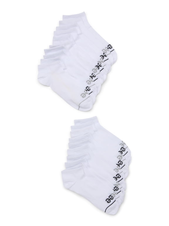 Iconic Originals Men’s No Show Socks, Breathable Heel Socks, 6-12, White, 20-Pack