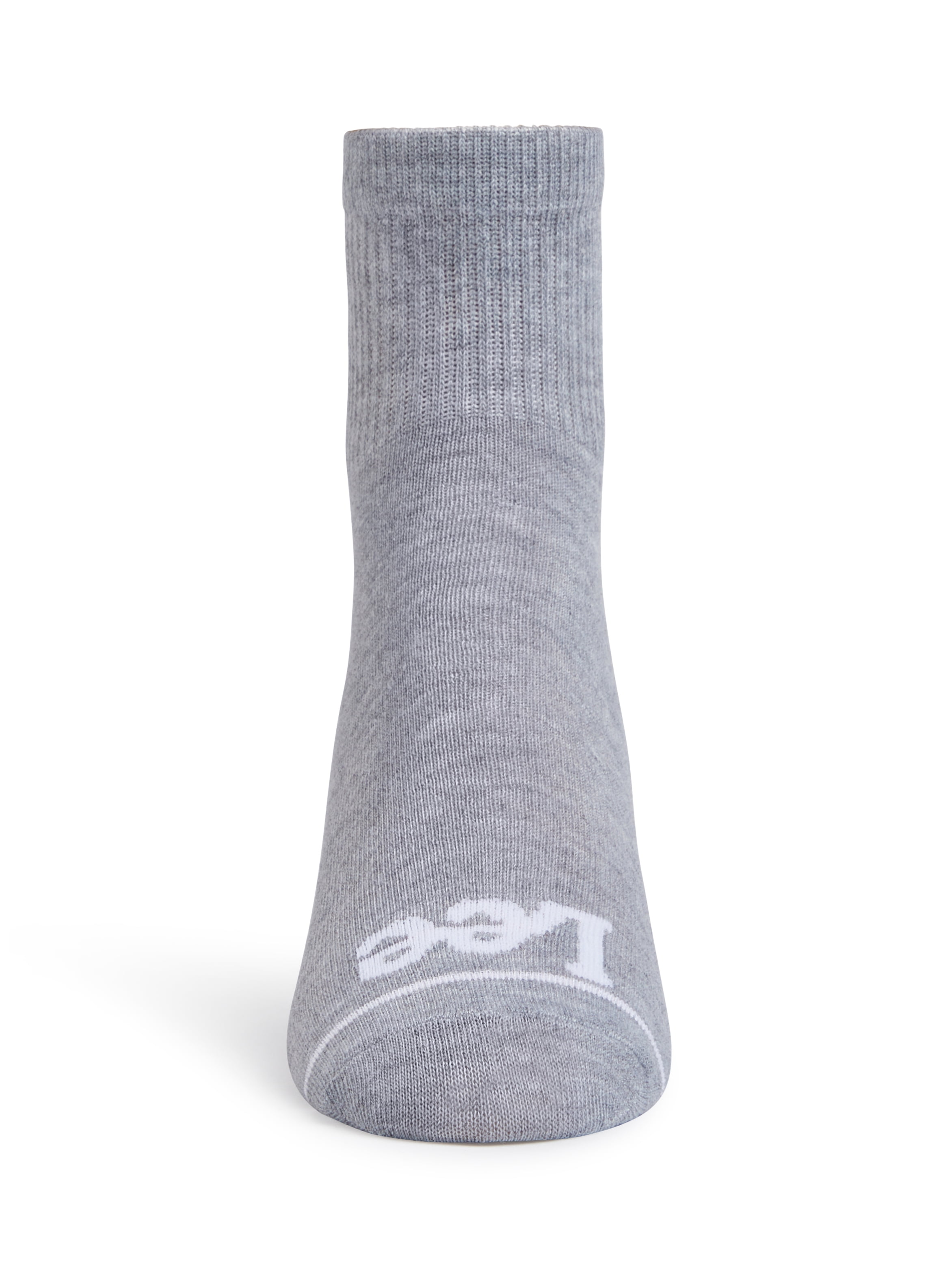 Lee Iconic Originals Quarter Low Cut Socks, 10-13, Heather Grey, 20-Pack