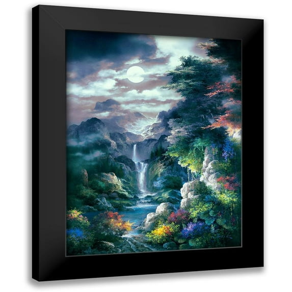 Lee, James 12x14 Black Modern Framed Museum Art Print Titled - Midnight Mist Canyon