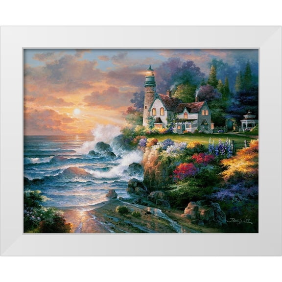 Lee, James 14x12 White Modern Wood Framed Museum Art Print Titled - Twilight Beacon