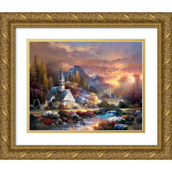 Lee, James 18x15 Gold Ornate Wood Framed with Double Matting Museum Art Print Titled - Morning of Hope