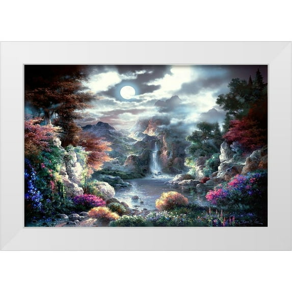 Lee, James 24x17 White Modern Wood Framed Museum Art Print Titled - Full Moon