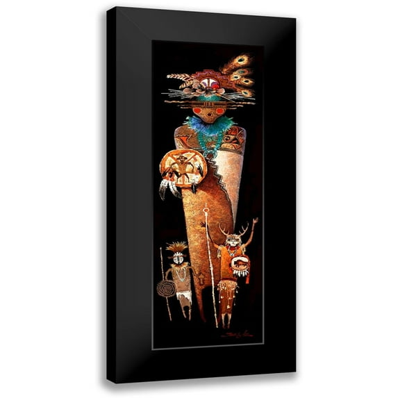 Lee, James 9x18 Black Modern Framed Museum Art Print Titled - Indian Story II