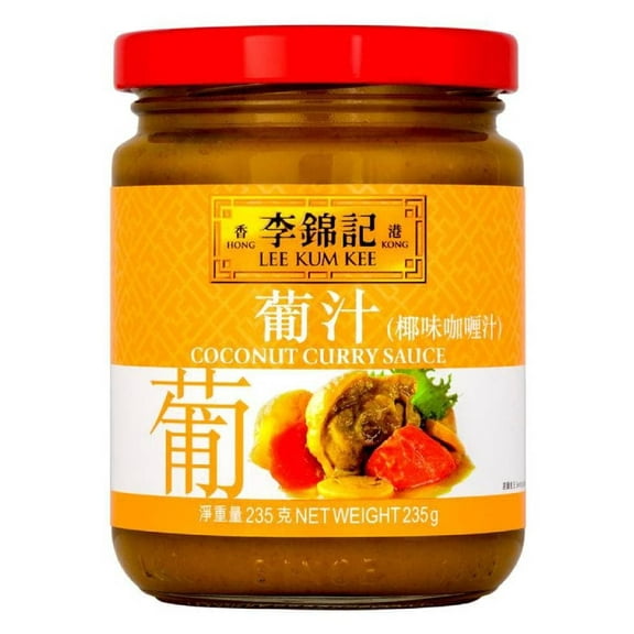 Lee Kum Kee Coconut Flavored Curry Sauce 8.3oz (Pack 2) Plus NineChef Brand Coffee Tea Spoon