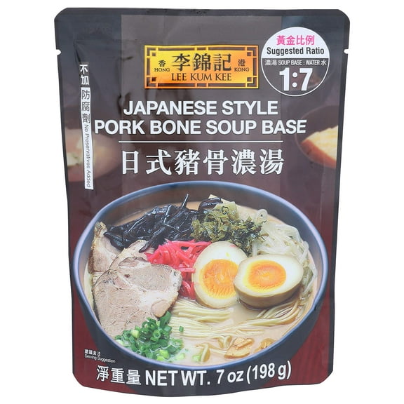 Lee Kum Kee Japanese Style Pork KKS1Bone Soup Base (7 oz - 6 Pack), Umami, Rich & Creamy Pork Bone Soup - Perfect for Hot Pot, Ramen, Soup Noodles, Stews, Soups, & Broths