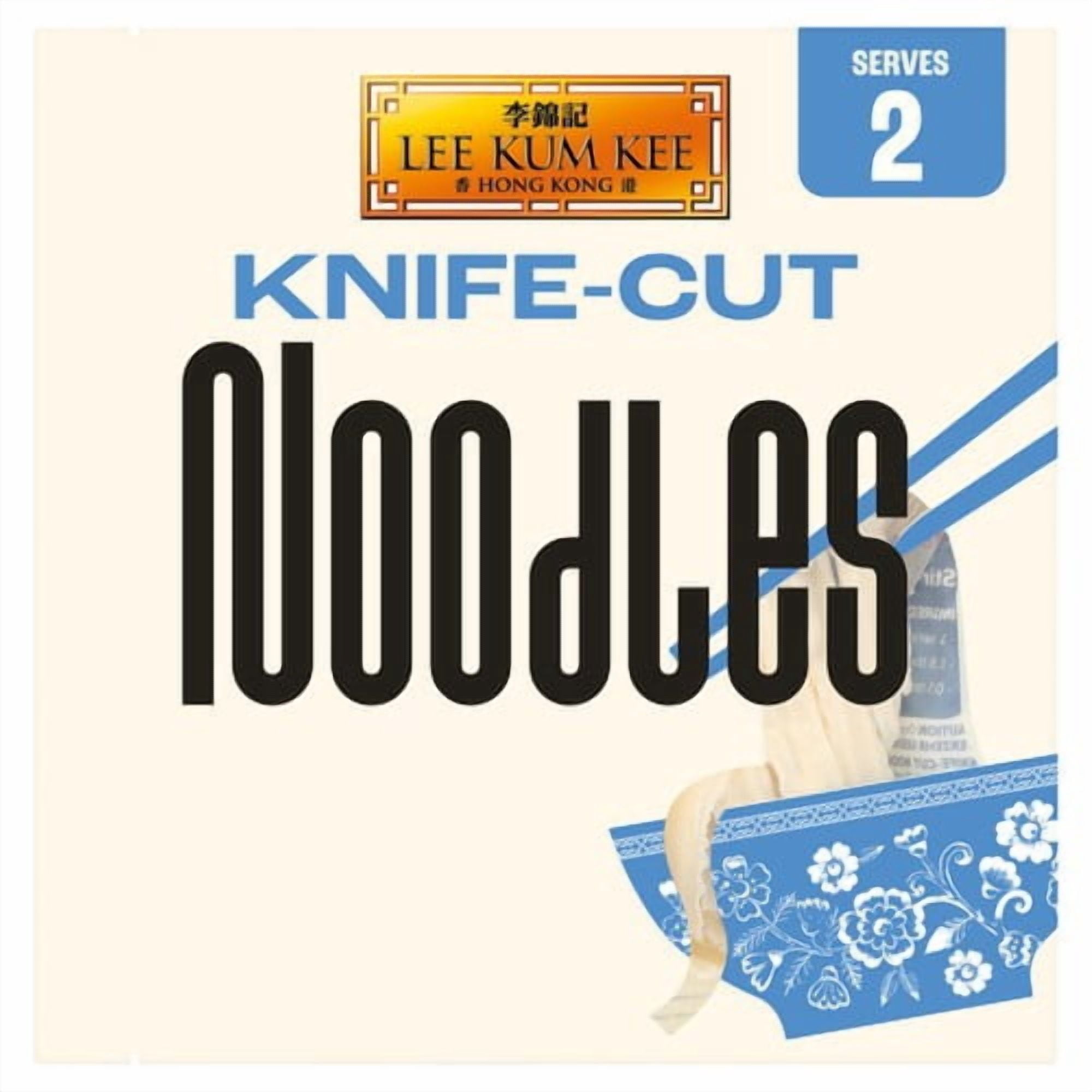 Lee Kum Kee Knife-Cut Noodles (2 portion) 180g, British Import (Pack of 3)