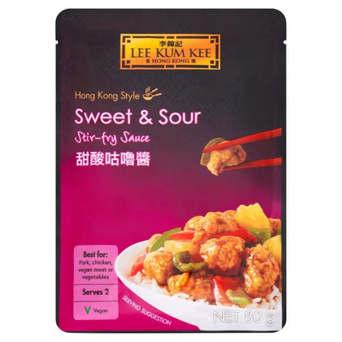 Lee Kum Kee Sweet & Sour Stir Fry Sauce 80g, British Import (Pack of 2)