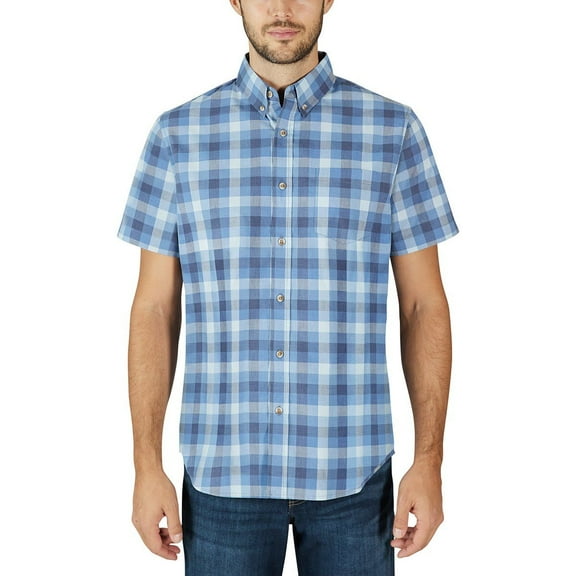 Lee Men Short Sleeve Woven Shirt (Indigo, S)