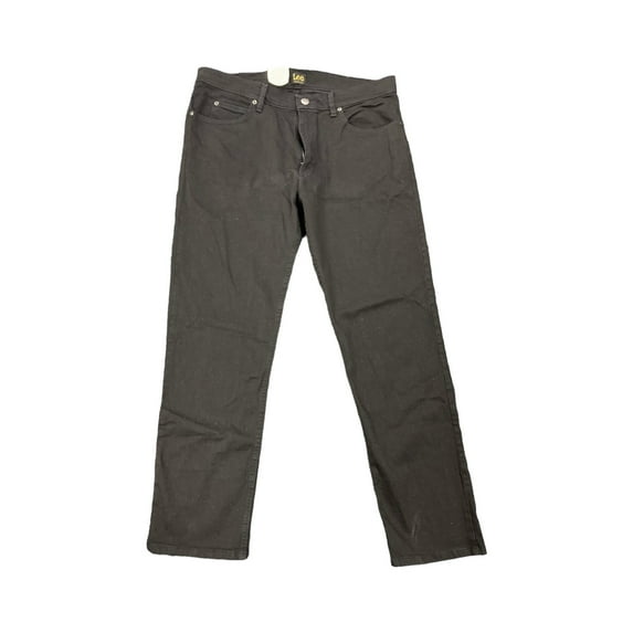 Lee Men's 5 Pocket Regular Straight Leg Denim Comfort Stretch Jean (Black Onyx, 32x30)