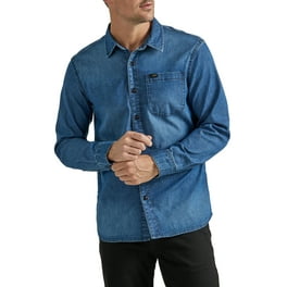 Wrangler Men's Long Sleeve Western Denim Shirt - Walmart.com